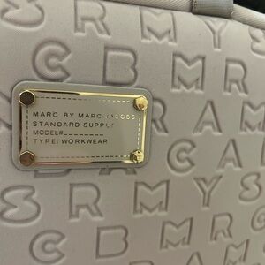 Marc by Marc Jacobs Cream Embossed Laptop Tote